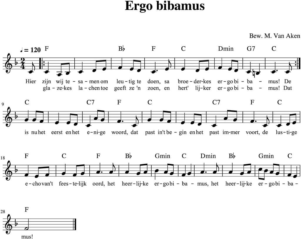 229. Ergo bibamus - Partituren Studentencodex