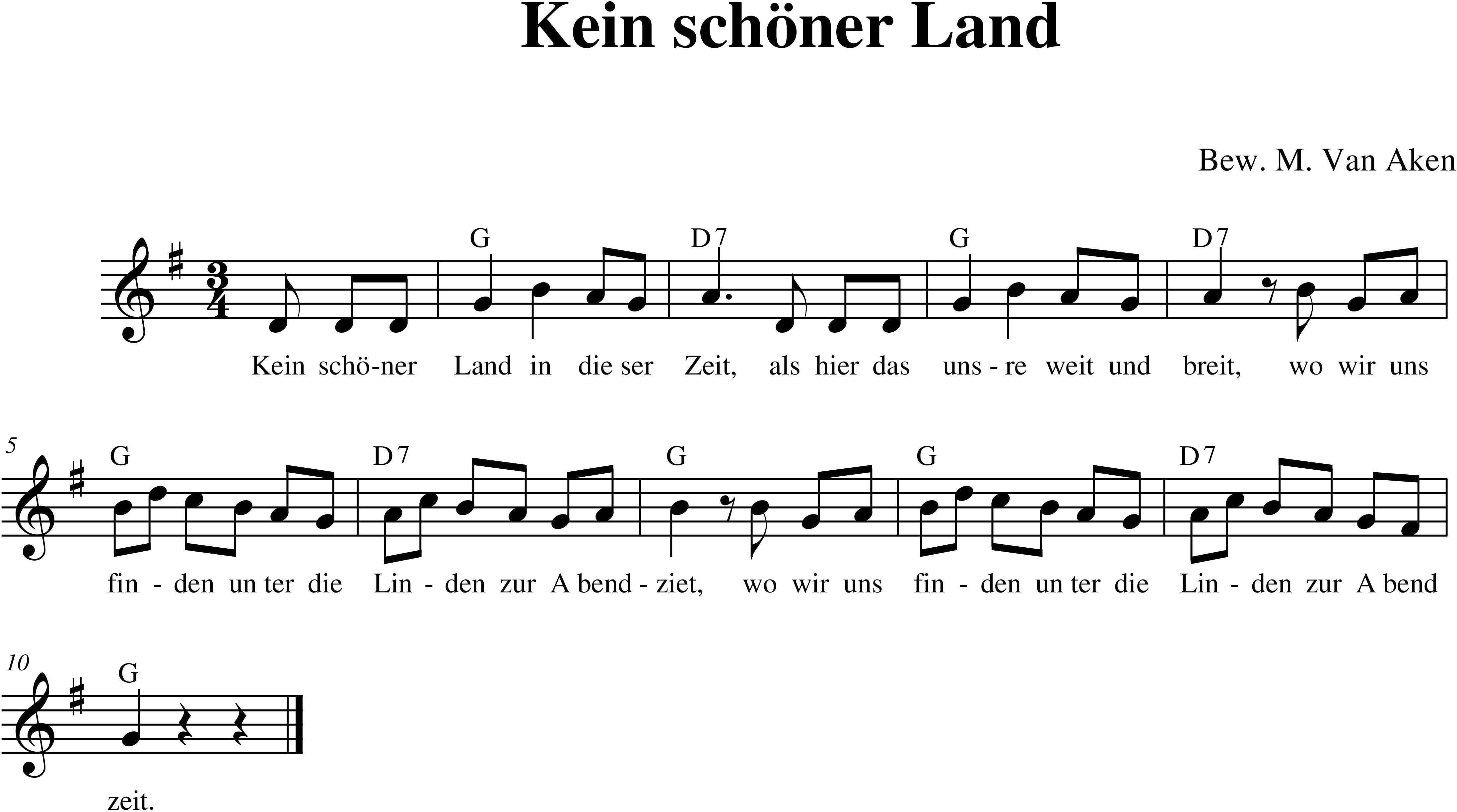 311. Kein schöner Land in dieser Zeit - Partituren Studentencodex
